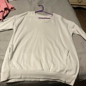 Cozy V-Neck Sweater in Light Gray